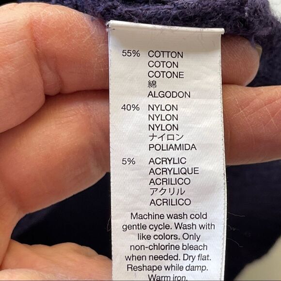 Gap Modern Eggplant Purple‎ Waffle Knit Long Sleeve Boatneck Sweater - Picture 8 of 12